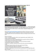 Global Cement and Concrete Product Market.docx